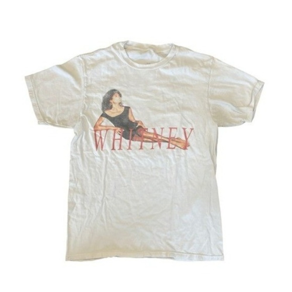 Whitney Houston Graphic Tee Off White Urban Outfitters Band Tee Short Sleeve M